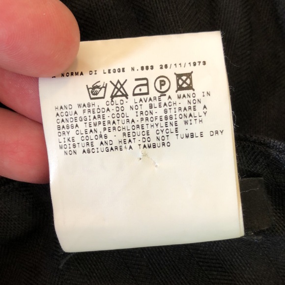 GF FERRE size EU 26 / 40 Classic Ink Black Slim Trouser LOGO Silver Buttons $279 - Picture 7 of 16